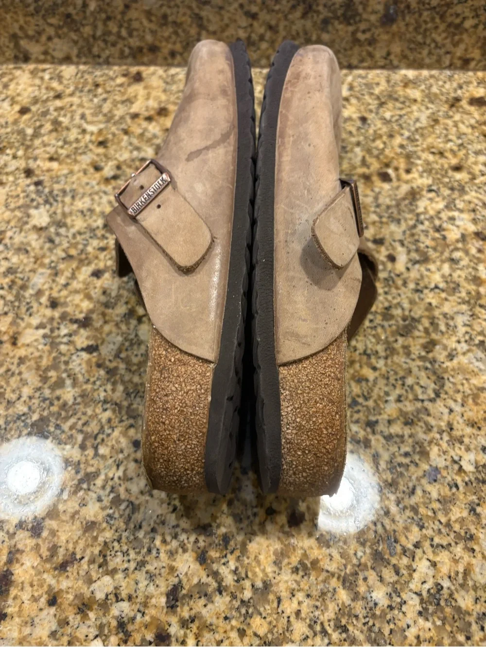 Birkenstock Boston Clogs Tan Oiled Leather Men’s Size 45 US 12-12.5